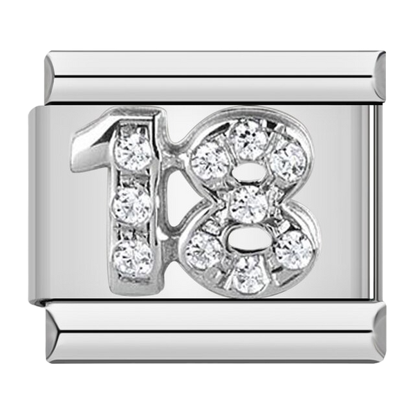 Number (18, Silver)